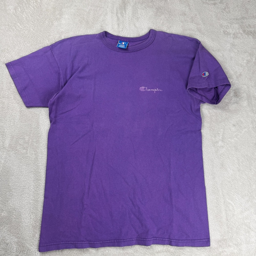 Vintage Champion Mens‎ Shirt XL Purple Preowned Faded